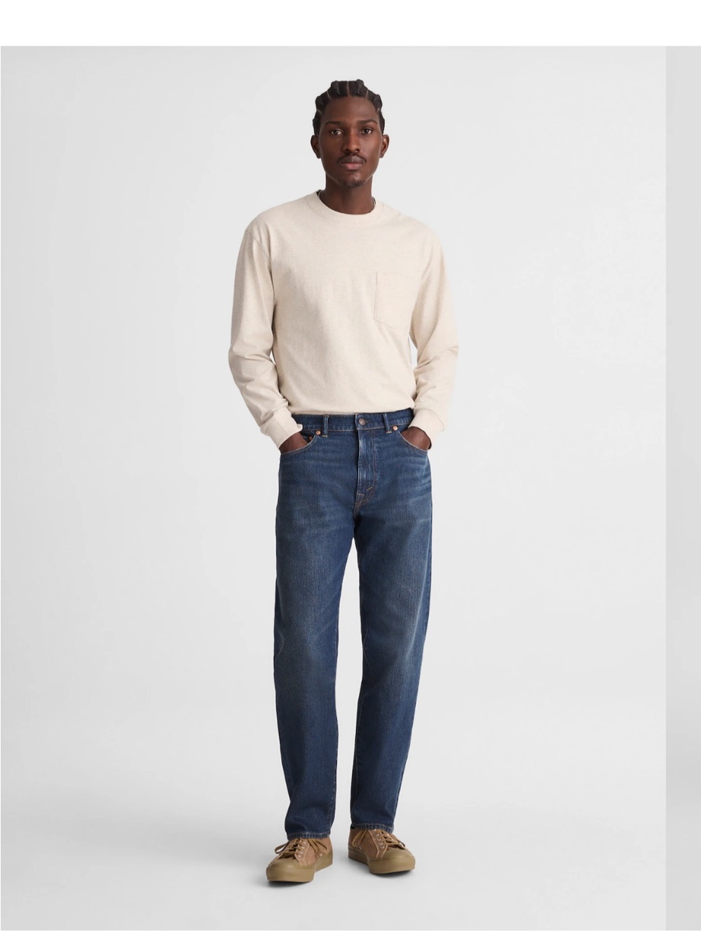 Madewell Relaxed Men’s Jeans in Dark Blue Wash